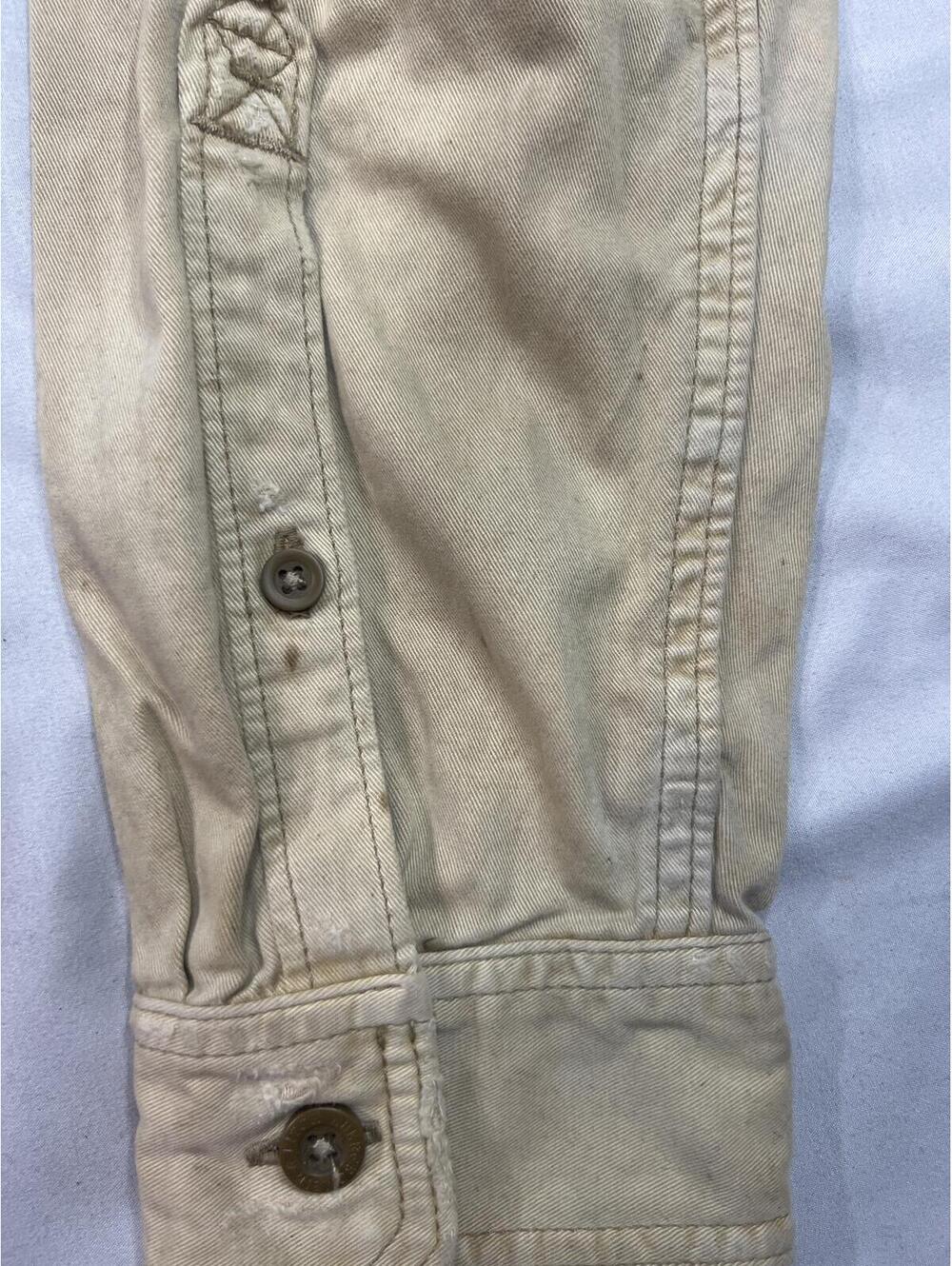 Vintage Abercrombie & Fitch Men's Muscle Fit Shirt XXL Tan - Picture 4 of 5